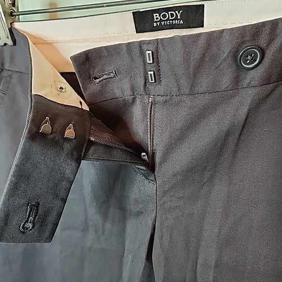 Body By Victoria Womens Dress Pants Flared The Kate Fit Gray Pockets VS Size 4 - Picture 5 of 14